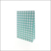 Luxe kadozakjes - Giftbags - turquoise - met sluitstrip - 10 x 15,7 cm - 100 stuks