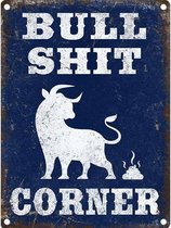 Metalen Wandbord Bullshit Corner - 20 x 30 cm