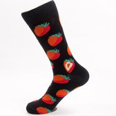 Aardbei sokken - Unisex - One size fits all - Aardbei cadeau - Cadeau voor mannen en vrouwen