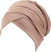 Hijab – Hoofddeksel – Islamitisch – Tulband – Beige – Muts – Sporthoofddoek - Hoofddoek - Hoofdband - Haarband