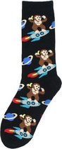 Ruimte aap sokken - Unisex - One size fits all - Ruimte aap cadeau - Cadeau voor mannen en vrouwen