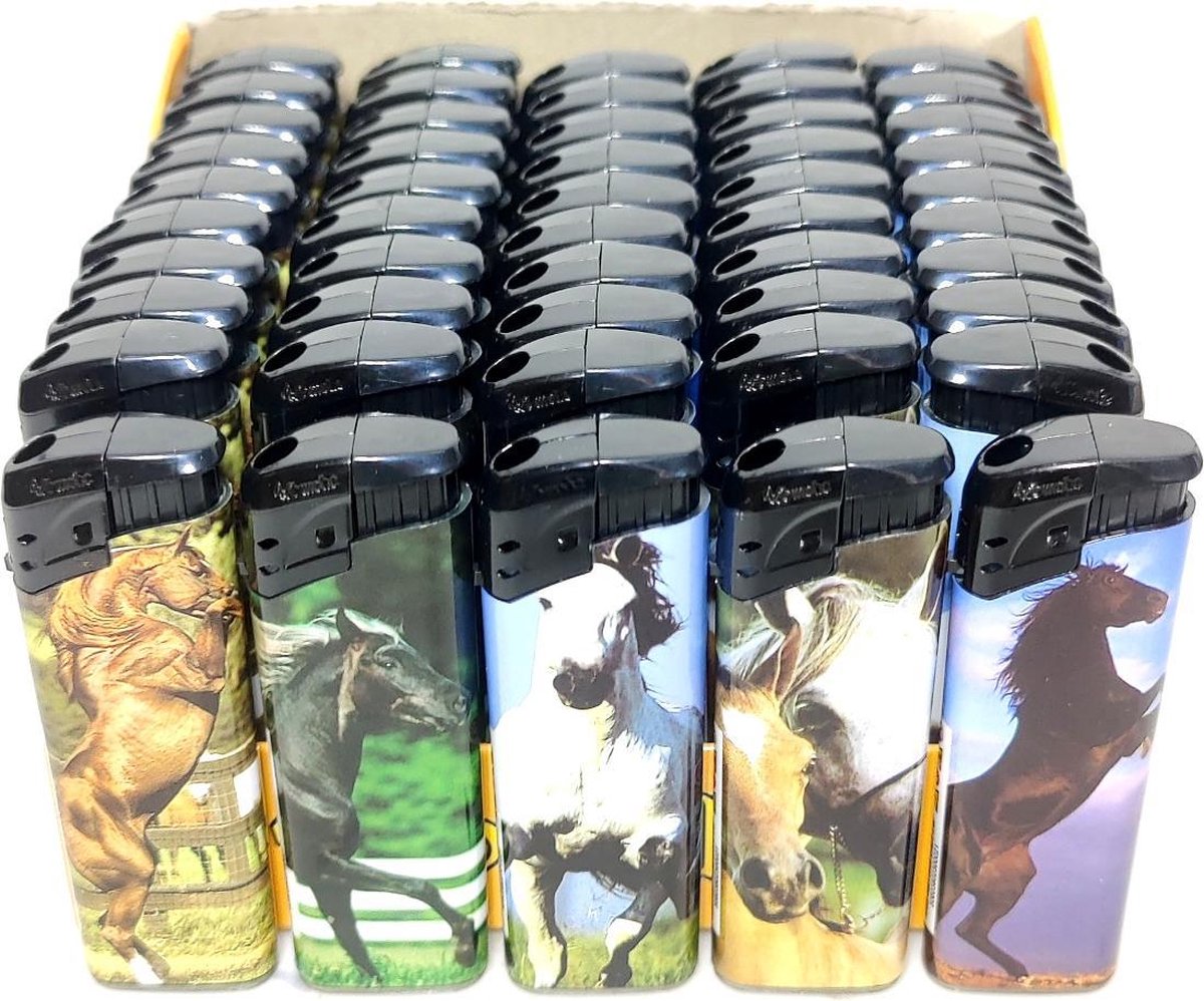 Goedkoopste 50 X Aanstekers Paarden Horse print klik navulbaar afbeeldingen