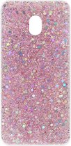 ADEL Premium Siliconen Back Cover Softcase Hoesje voor Samsung Galaxy J3 (2017) - Bling Bling Roze