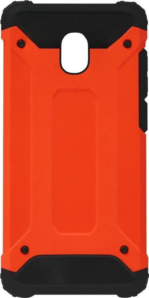 WLONS Rubber Kunststof Bumper Case Hoesje Geschikt Voor Samsung Galaxy J5 (2017) - Oranje