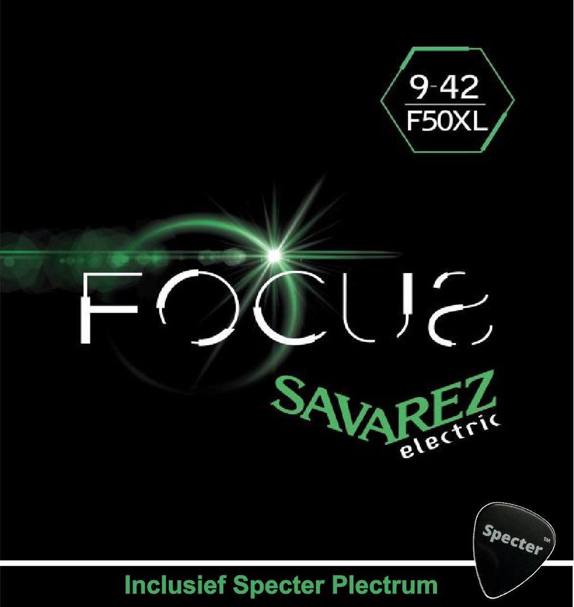 Savarez F50XL Focus Premium Gitaarsnaren Voor De Elektrische Gitaar Met Specter Plectrum | Snarenset | Elektrisch | Stalen Snaren