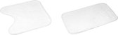 Livetti | Wc-mat en Badkamermat | 2 STK | Wc-mat 45x45 | Badkamermat 50x80 | Wit