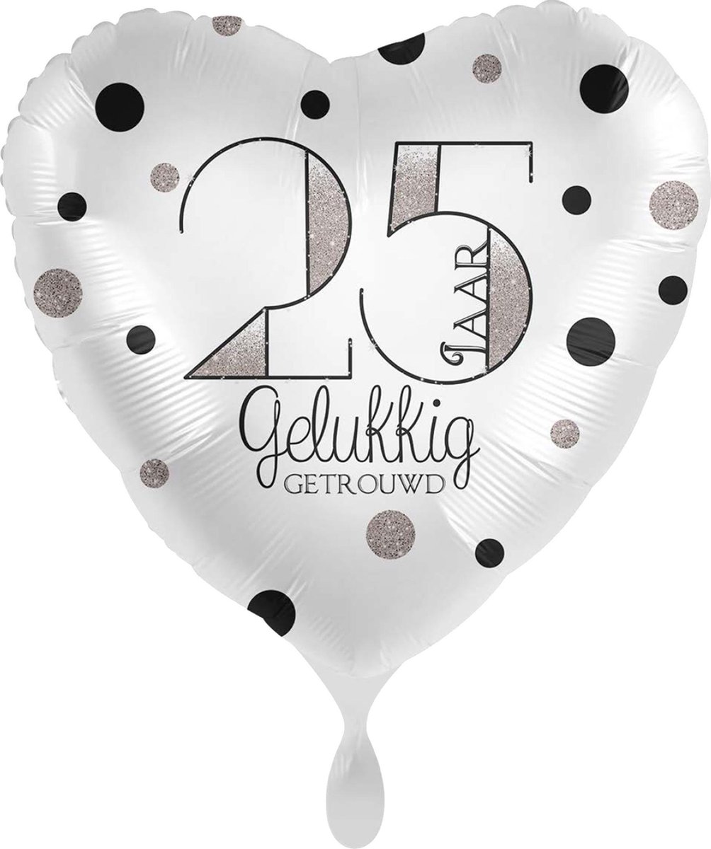 Folieballon 25 Jaar Getrouwd - Huwelijks jubileum
