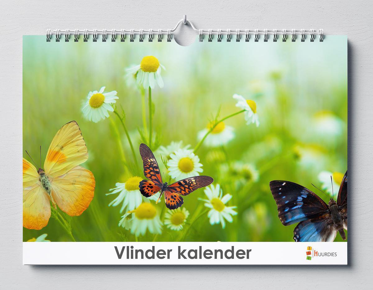 Vlinder verjaardagskalender 35x24cm | Wand kalender | Verjaardagskalender Volwassenen