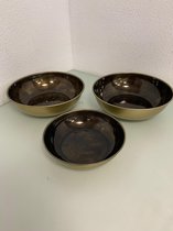 Oosterse schalen - Bruine kleur - Set van 3