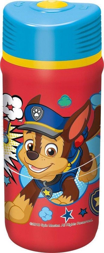 Foto: Paw patrol drinkfles met drinktuit 390ml rood