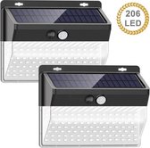 TsGoods Solar Wandlamp met bewegingssensor - Tuinverlichting op Zonne-energie - Buitenlamp met sensor - 206 LED