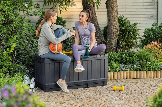 Keter Kentwood Opbergbox - 350L - 128x53.6x59 cm - Antraciet