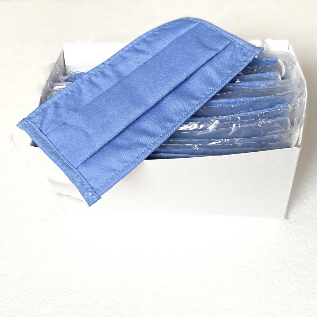 10 Mondkapjes - 3-laags Wasbaar mondmasker - Gezichtsmasker - Blauw