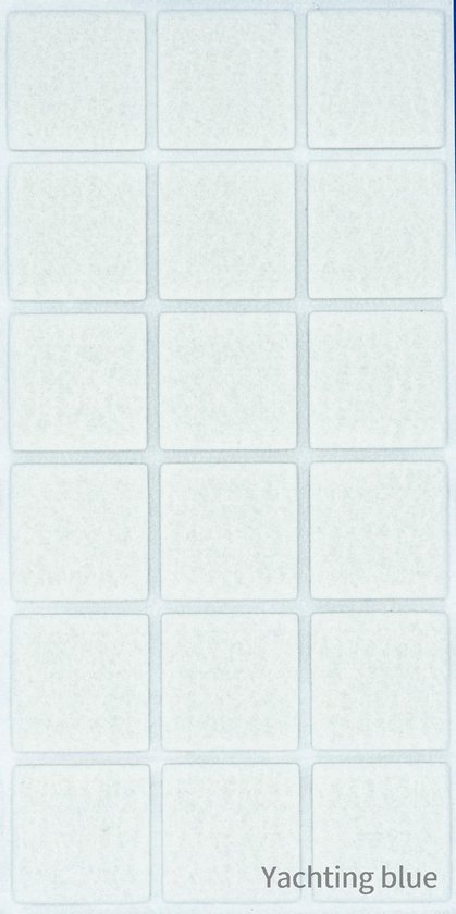 Vilt - viltglijders - viltjes vierkant - 18 stuks - vloerbeschermer - vilt wit - 3 x 3 cm - stoelbeschermers - zelfklevend -