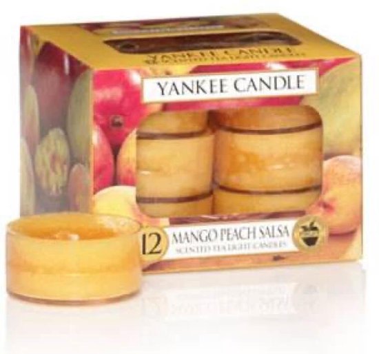 Yankee Candle Mango Peach Salsa waxinelichtjes 12 stuks