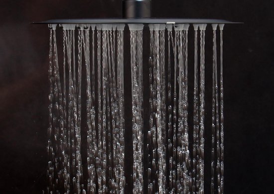 SaniSupreme Yosemite |Ensemble de douche pluie Massief| Intégré | Noir mat | Ensemble de douche| 25 CM | Douche de pluie |Douchette à main