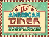 Metalen Wandbord American Diner - 20 x 30 cm