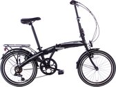 SPIRIT VOUWFIETS TOWN  6-SPEED MAT-ZWART