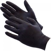 20 x Wegwerp handschoenen - Latex - Zwart - Powder Free - Maat M