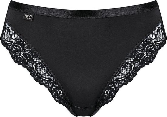sloggi Romance Dames Tai slip met kant - Zwart - Maat 44
