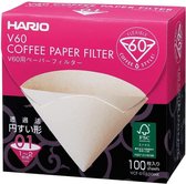 HARIO V60 Koffiefilters - 01 Size - Bruin - 100 stuks