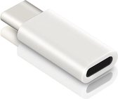 Veni Roots Lightning naar USB C adapter - Android telefoons, USB C laptops - Alleen opladen - Wit