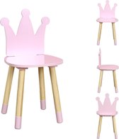 Bol.com Kinderstoel Kroon Roos in Hout - Kinderen - Kinderkamer - Babykamer - Deco- Meisjes aanbieding