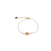 Go Dutch Label Armband Rondje Peach Goud B0396-1