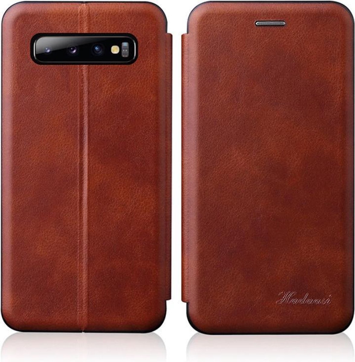 Flip Case met Kaarthouder en Magneetsluiting voor Galaxy S10 Plus - Donkerbruin