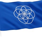 EarthFlag - vlag van de Aarde - 100x160cm - Hoge kwaliteit - Gerecycled