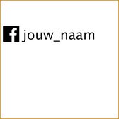 Social media sticker - Facebook - wit of zwart - gepersonaliseerd - 20 cm x 3 cm