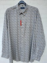 GCM Henderson Overhemd Blauw/Roodbruin Maat 4XL Boordmaat 49-50 Big men size