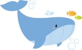 Muursticker walvis 110x70cm