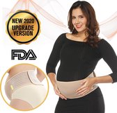 SIMIA™ Premium Zwangerschapsband Verstelbaar buikband Bekkenband Ondersteuning Tegen rugklachten en striae Zwangerschapscadeau Beige