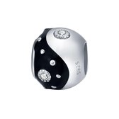 Yin Yang bedel zirkonia | bead | Zilverana | geschikt voor Biagi , Pandora , Trollbeads armband | 925 zilver