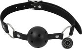 Banoch - Breathable ball gag open - zwart / zwart - verstelbare riem - bdsm