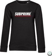 Subprime - Dames Sweaters Sweater Stripe Black - Zwart - Maat XL