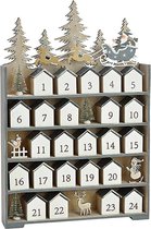 Kerst - Kerstdecoratie - Kerstdagen - Adventskalender Kerstdagen Houten kerstdorp met boompjes