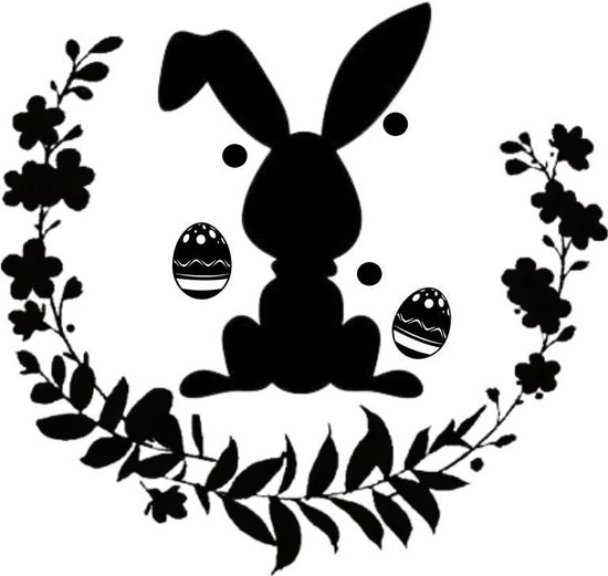 Raamsticker Vrolijk Pasen - herbruikbare sticker - statisch folie - Easter - lente - happy Easter