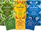 Pukka Day to Night Thee Bundel, Biologische kruidenthee voor elk moment van de dag - 3 x 20 zakjes