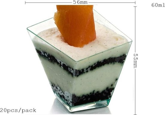 WiseGoods Plastic Bakjes - Dessert Cups - Wegwerp Dessert Glaasjes -  Plastic Dessert... | bol.com