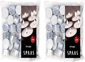 Spaas theelichtjes - 8 branduren - 60 stuks ( 2 x 30 ) - Wit