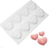 Siliconen mal harten -siliconen bakvorm-siliconen 3d hart Bakvorm -tiktok bakvorm -tiktok bakken- chocolade -diamant -cake -bakvorm hart - siliconen hart zeep -Bonbons - Mold - Bak