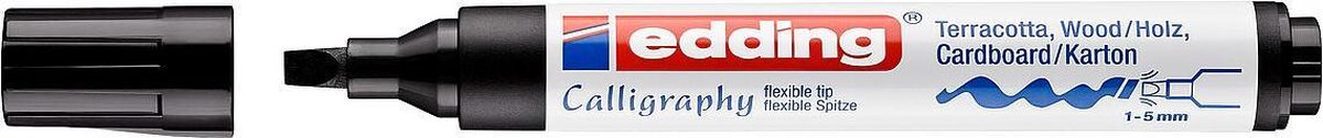 Edding kalligrafie marker - 001 Zwart