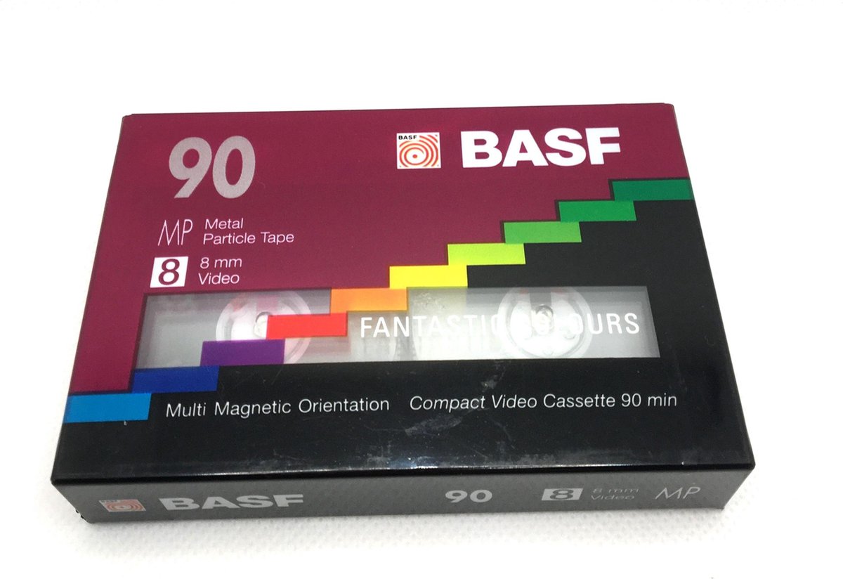 BASF video 8 Cassette 90 Minuten fantastic colors / Metal particle 8 mm ...