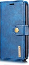 Leren bookcase iPhone 12 / iPhone 12 Pro - magnetische hardcase - bookcase - blauw
