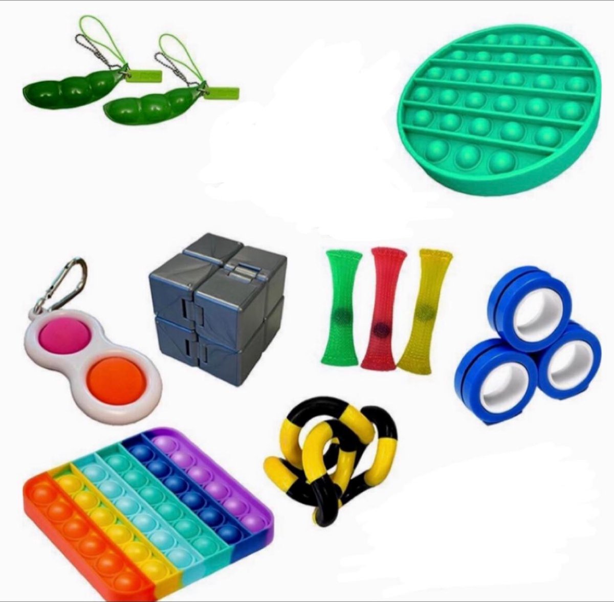 Pop it Fidget toys pakket set - Pop it - Pop All Up® - 13 Delig - Simple dimple - Twister - Infinit