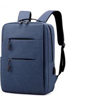 Mattys - Laptop Rugzak -  14' & 15' Inch - Zakelijk - Onderwijs  - Incl. USB toegang - Blauw