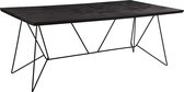 Duverger® Solid Mango - Eettafel - rechthoekig - 200 - massief mango hout - naturel - stalen frame - zwart