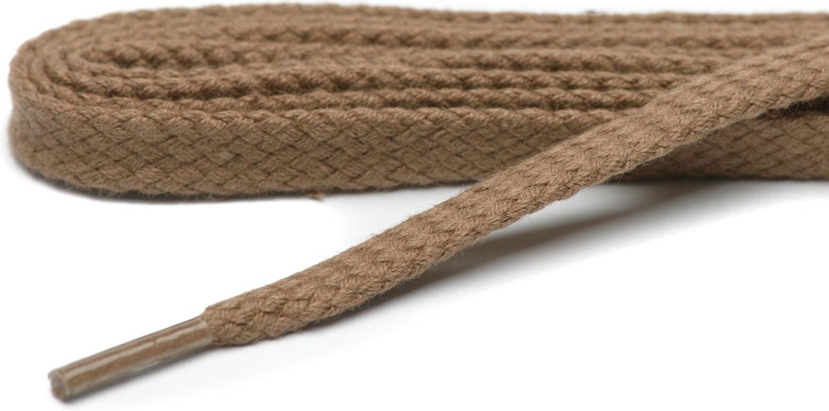 Schoenveters leverbeige plat 70 cm 4-6 gaatjes